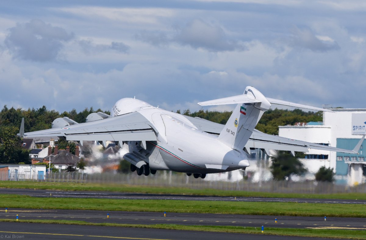 KB_Photos07's tweet photo. Kuwait Air Force KAF343 C17 departs Prestwick today 26/08/23 #KAF343 #Kuwaitairforce #KAF #C17 #Prestwickairport #military #Aviation #avgeek #aviationphotography https://t.co/ck1Q7H5wsu