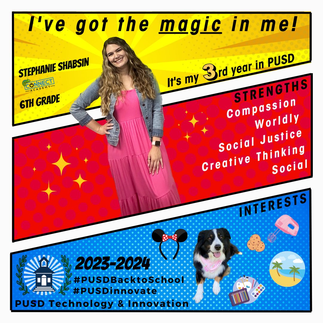 Stephanie Shabsin (@teachinwithshab) on Twitter photo ✨Magic✨ challenge accepted! Thanks
<a href="/Thrively/">Thrively</a> for helping us with our strengths and interests! #PUSDBackToSchool <a href="/Connect_PUSD/">Connect Academy PUSD</a>
Make a copy of the <a href="/canva/">Canva</a> template: bit.ly/MinMeEdu & spread your magic!
<a href="/PUSDinnovate/">Poway Unified Technology & Innovation</a> ✨Magic✨ challenge accepted! Thanks
<a href="/Thrively/">Thrively</a> for helping us with our strengths and interests! #PUSDBackToSchool <a href="/Connect_PUSD/">Connect Academy PUSD</a>
Make a copy of the <a href="/canva/">Canva</a> template: bit.ly/MinMeEdu & spread your magic!
<a href="/PUSDinnovate/">Poway Unified Technology & Innovation</a>