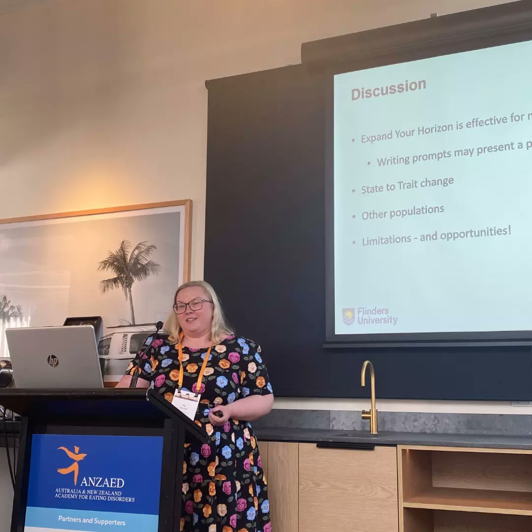 PipGranfield's tweet photo. Thanks @ANZAED1 for a great conference 👏👏 

Super proud to have presented my work on mums and body image. Key takeaway: writing about body functionality can improve body image, especially for mums low on self-compassion 💓 #anzaed2023 https://t.co/QVwzUpw6gF