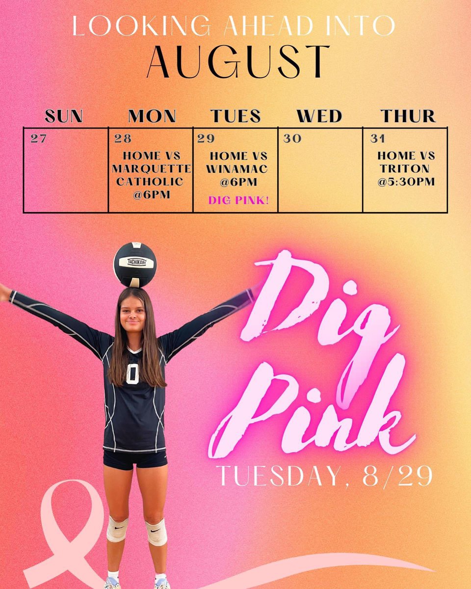 culvercavsvball's tweet photo. We’re playing at home next week 😍 Speaking of next week…🏐🎀Dig Pink is Tuesday the 29th! We hope to see some Cavs Fans in our newly remodeled gymnasium throughout next week 👀 Share the word!
#ihsvca #cavaliervolleyball #ihsaavb #prepdig #ihsaa1 https://t.co/dJAZeNIoHc