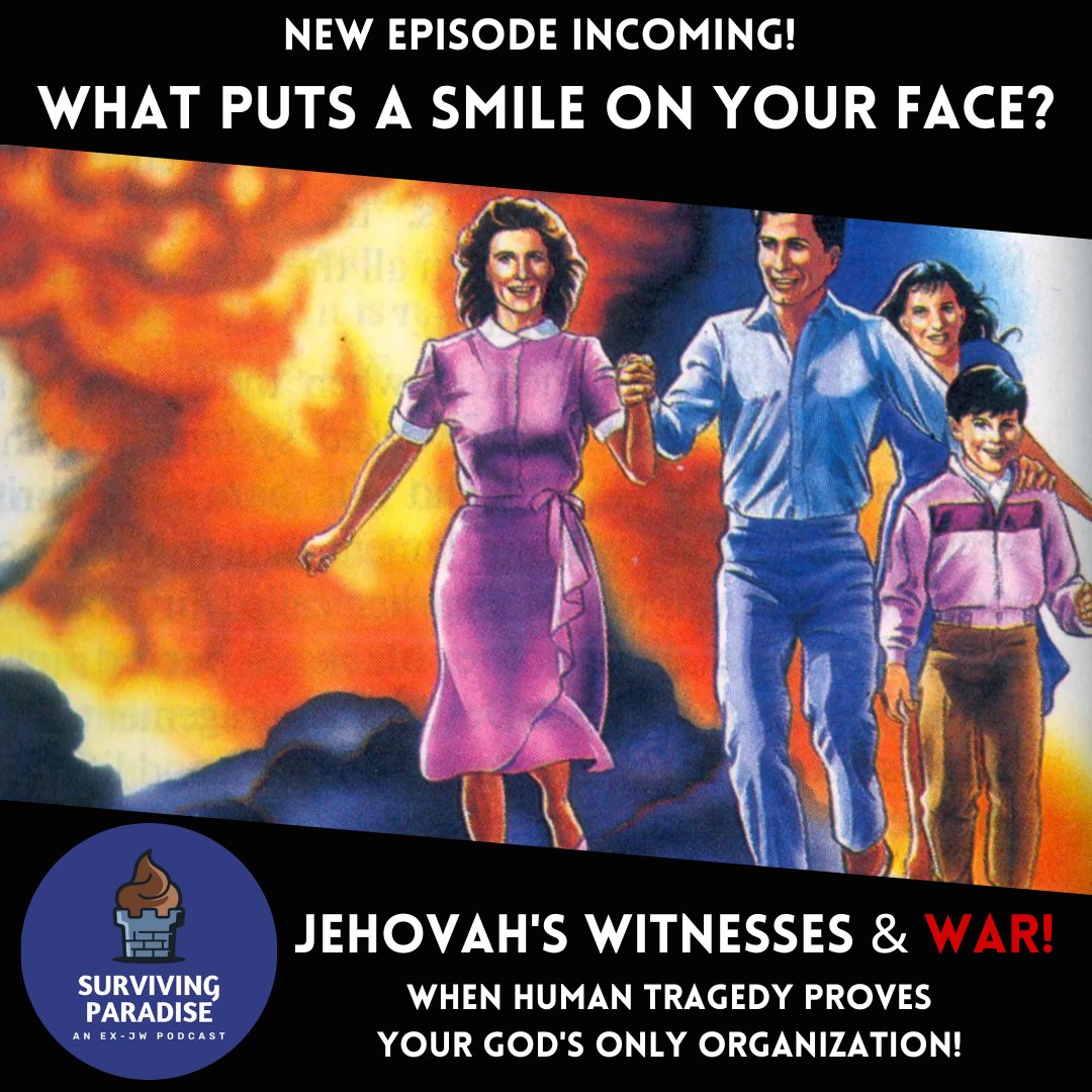 We take a look back at what WAR means to a Jehovah’s Witness, from God himself to his guys in New York… there might be a ‘bombshell’ or two… listen in on all major podcast platforms. Monday!