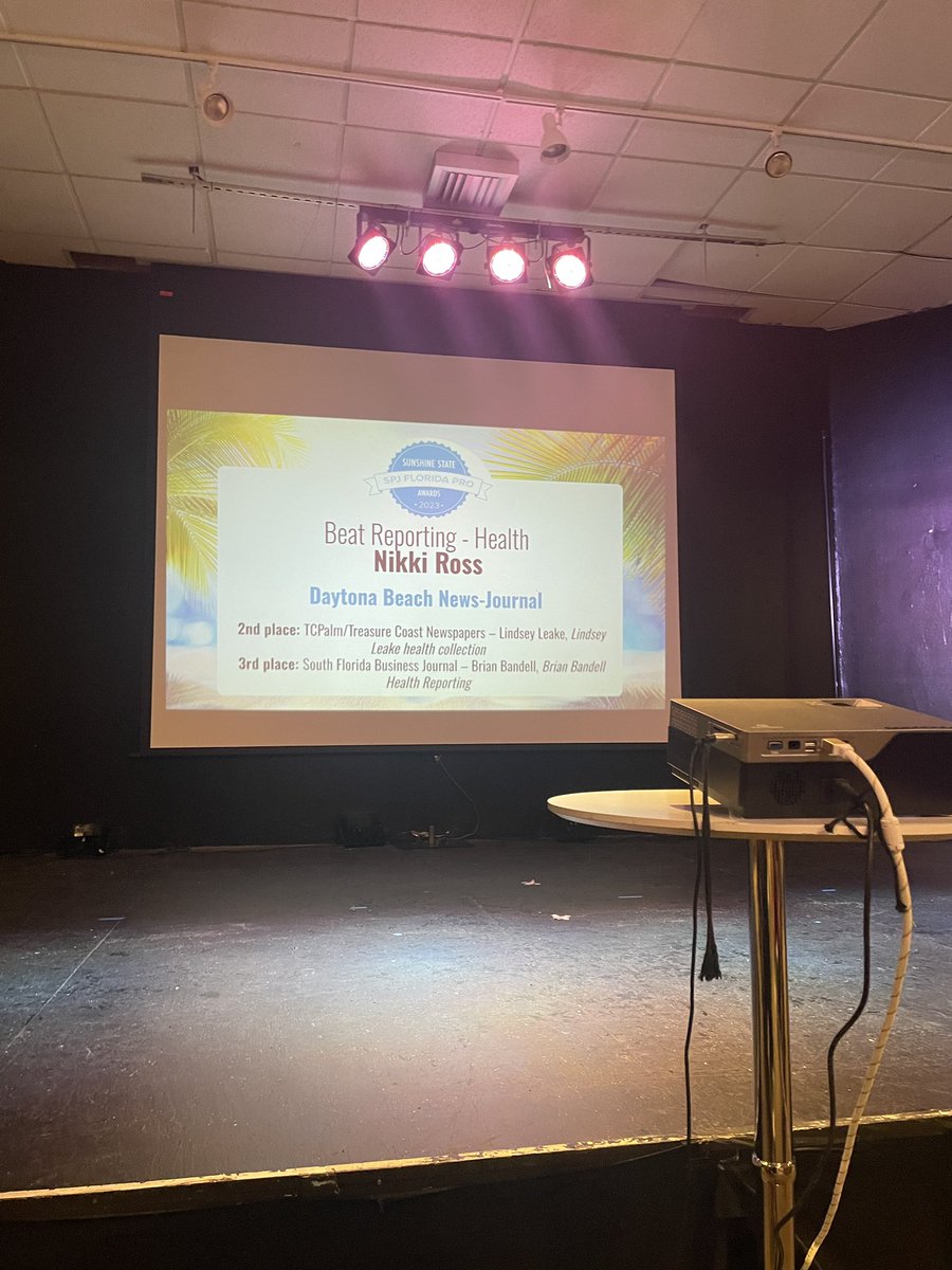 Honored to have received first place from <a href="/SPJFla/">SPJ Florida</a> for some of my final health stories <a href="/dbnewsjournal/">Daytona Beach News-Journal</a>. Special thanks to my editor <a href="/Ashley_Varese/">Ashley Varese</a> for helping these important stories come to life. Shoutout to <a href="/KatiesTweetings/">Kate Daddy</a> for sending me the pic ❤️