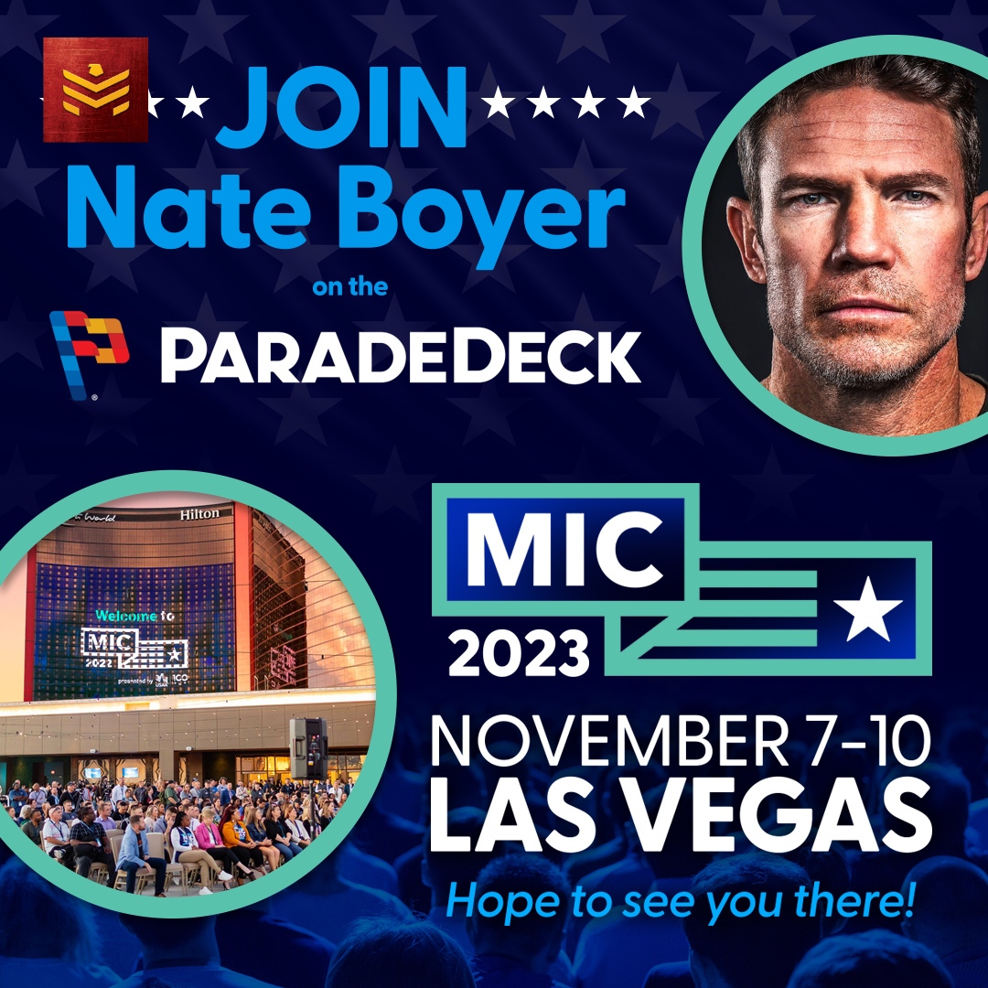 Marine Mindset (@marineocsblog) on Twitter photo 🎉 Stop by the <a href="/paradedeck/">Military Influencers & Podcasters</a> stage at @militaryinfluencer conference and meet @nateboyer37: Green Beret, Texas Longhorn, Seattle Seahawk, and Filmmaker. Limited time to save 10% on your ticket. eventbrite.com/e/mic-2023-pre…
#mic2023 #militaryinfluencer <a href="/paradedeck/">Military Influencers & Podcasters</a> 🎉 Stop by the <a href="/paradedeck/">Military Influencers & Podcasters</a> stage at @militaryinfluencer conference and meet @nateboyer37: Green Beret, Texas Longhorn, Seattle Seahawk, and Filmmaker. Limited time to save 10% on your ticket. eventbrite.com/e/mic-2023-pre…
#mic2023 #militaryinfluencer <a href="/paradedeck/">Military Influencers & Podcasters</a>