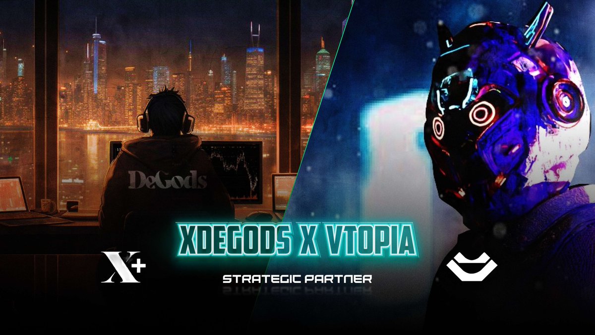 vtopiaio's tweet image. We are incredibly excited to share the news that DeGods X+ is now part of our team as our Strategic &amp;amp; Equity Partner.

With our combined efforts, we are poised to shape the future of Vtopia &amp;amp; bring to life our ambitious vision of emerging as a leading cross-chain Web 3 entity.