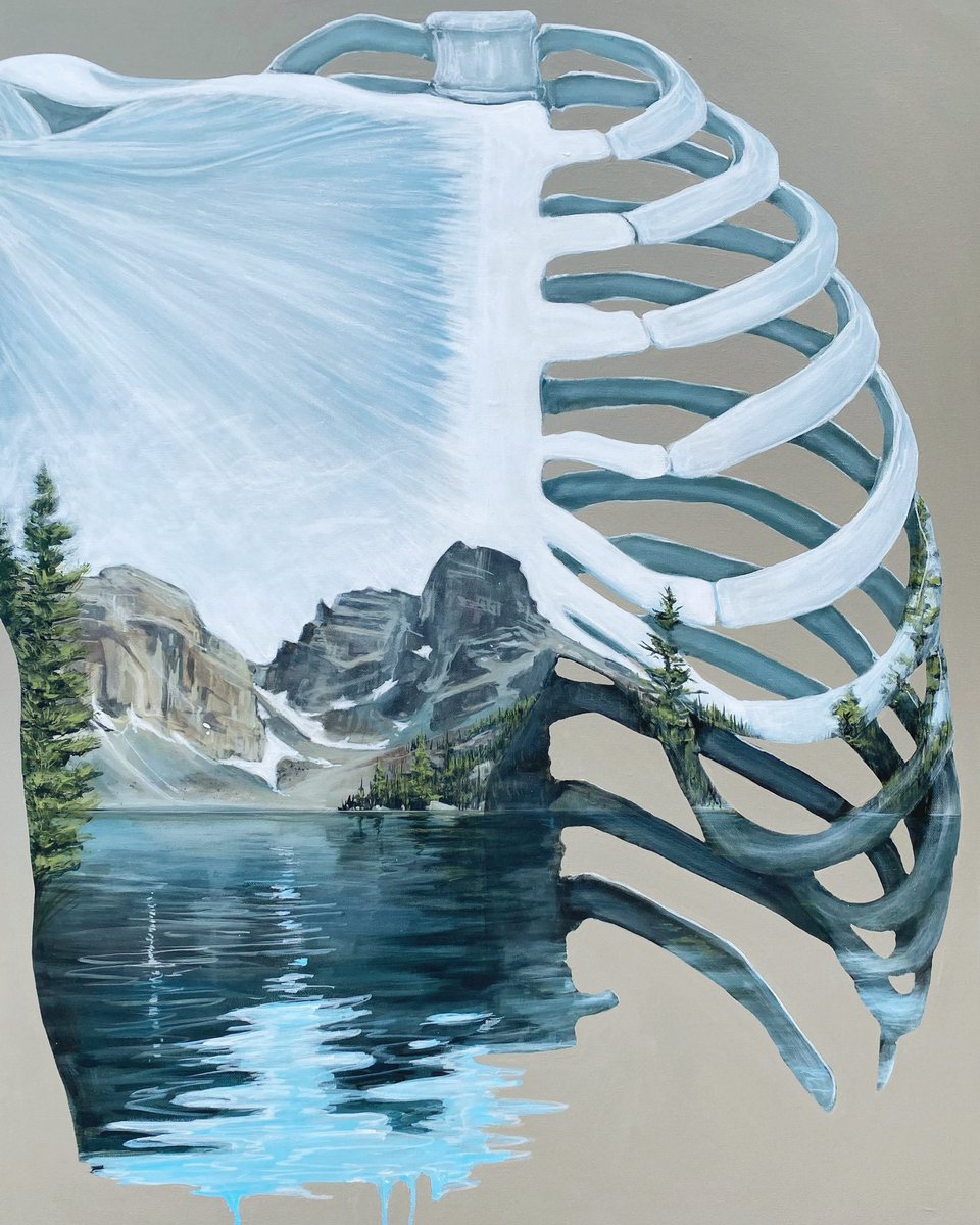 exilii 🪽 #anatomicalart #acryliccanvas  30 X 40”
