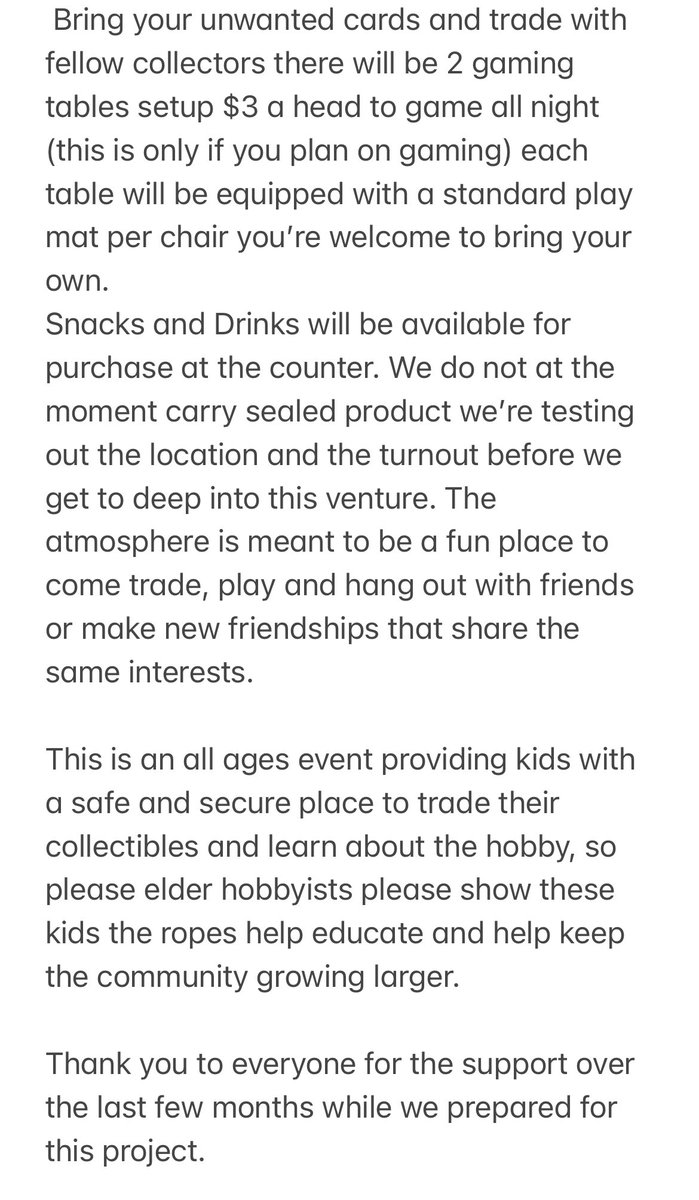 thecomicjock's tweet photo. THE HOBBY LOUNGE! 

This is our first official announcement and I am looking forward to unveiling all the fun stuff we have planned over the next couple weeks. Our opening date Sept 11th 1pm-8pm. we will be opening for TCG (I.e: Pokémon, Magic The Gathering, Yugioh!) trade night! https://t.co/AevPexg9Fy