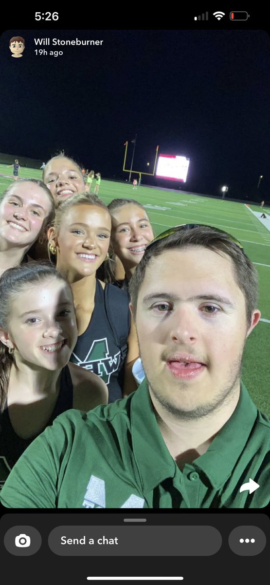 DavidStoneburne's tweet image. Will is back on the sideline again this fall supporting @MWWildcatFB 💚 #FridayNightLights #WildcatPower