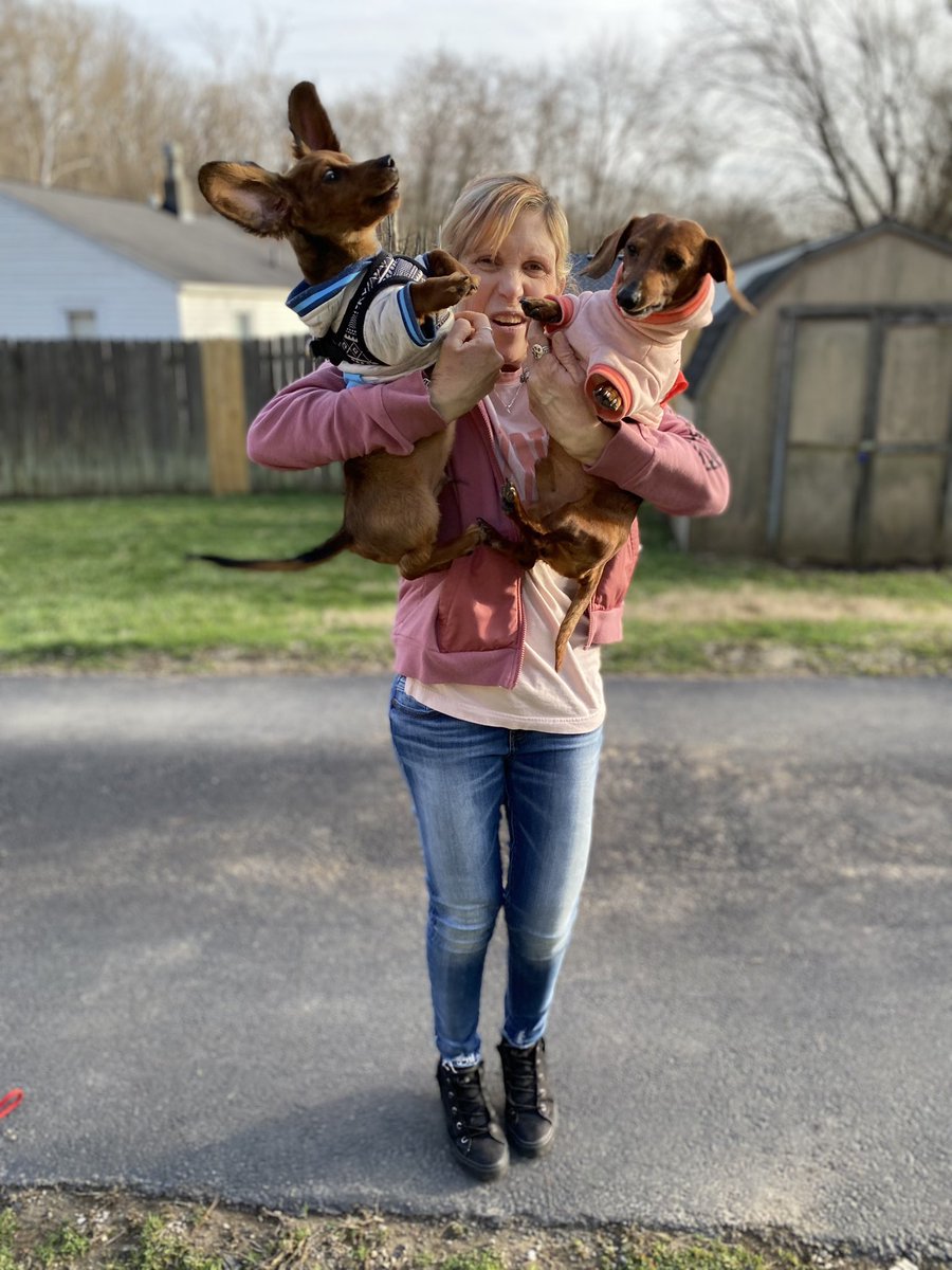 thuggydeeb's tweet photo. @mcohiosheriff Here is Linus pretending to be the Easter 🐣 Bunny 🐰. On the right is Linus with his brother Leo and mommy Linus is walking with them https://t.co/nHDHy1XRPZ
