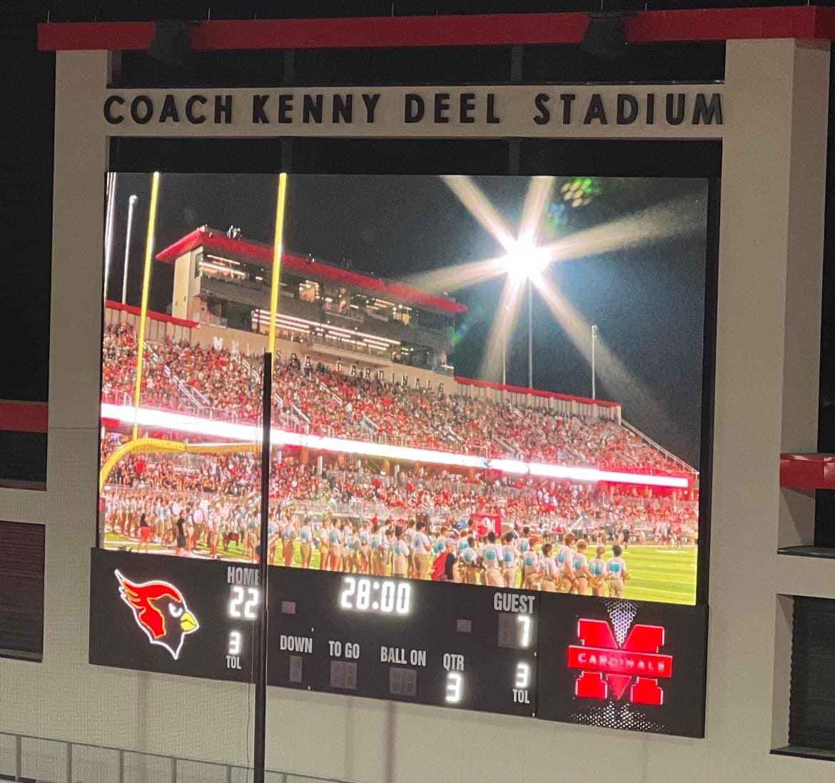 JasonEGranger's tweet photo. For all of those folks saying the town the size of Melissa couldn’t fill the seats. Here is proof that the community of Melissa shows up big to support their students. First home game of the season #1 ranked Melissa defeats #3 ranked Argyle 50-14.
@FootballMelissa 
@espn 
@dctf https://t.co/YZUJASbmW3
