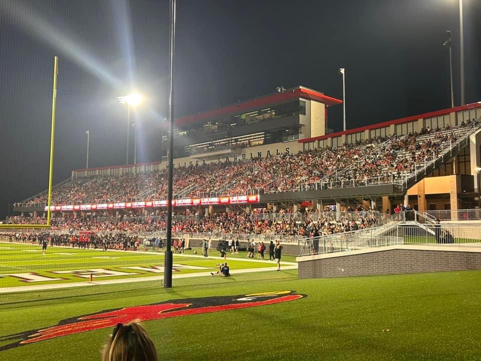 JasonEGranger's tweet photo. For all of those folks saying the town the size of Melissa couldn’t fill the seats. Here is proof that the community of Melissa shows up big to support their students. First home game of the season #1 ranked Melissa defeats #3 ranked Argyle 50-14.
@FootballMelissa 
@espn 
@dctf https://t.co/YZUJASbmW3