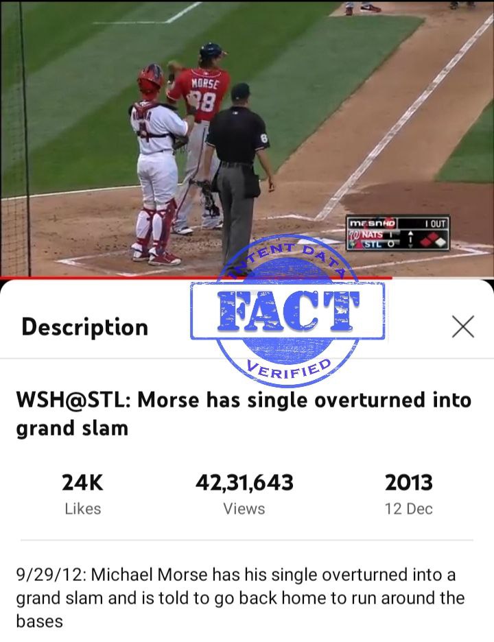 1036
ANALYSIS: Misleading

FACT: A video of American former baseball outfielder, Michael Morse is being circulated on social media that shows the player uses an invisible bat to hit an invisible ball. The video has been shared claiming that In 2012, MLB tested out the idea (1/4)