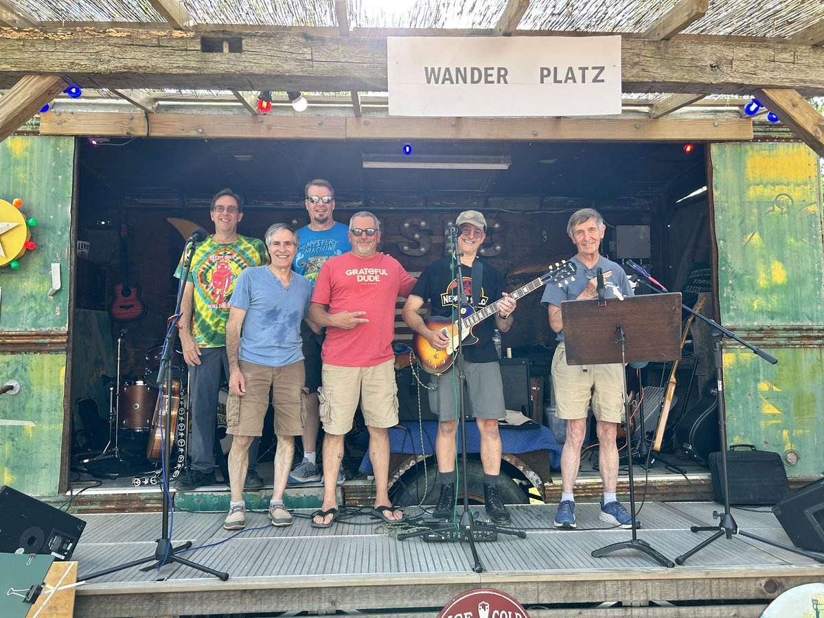 Getting ready for our first set. #honkingeezers