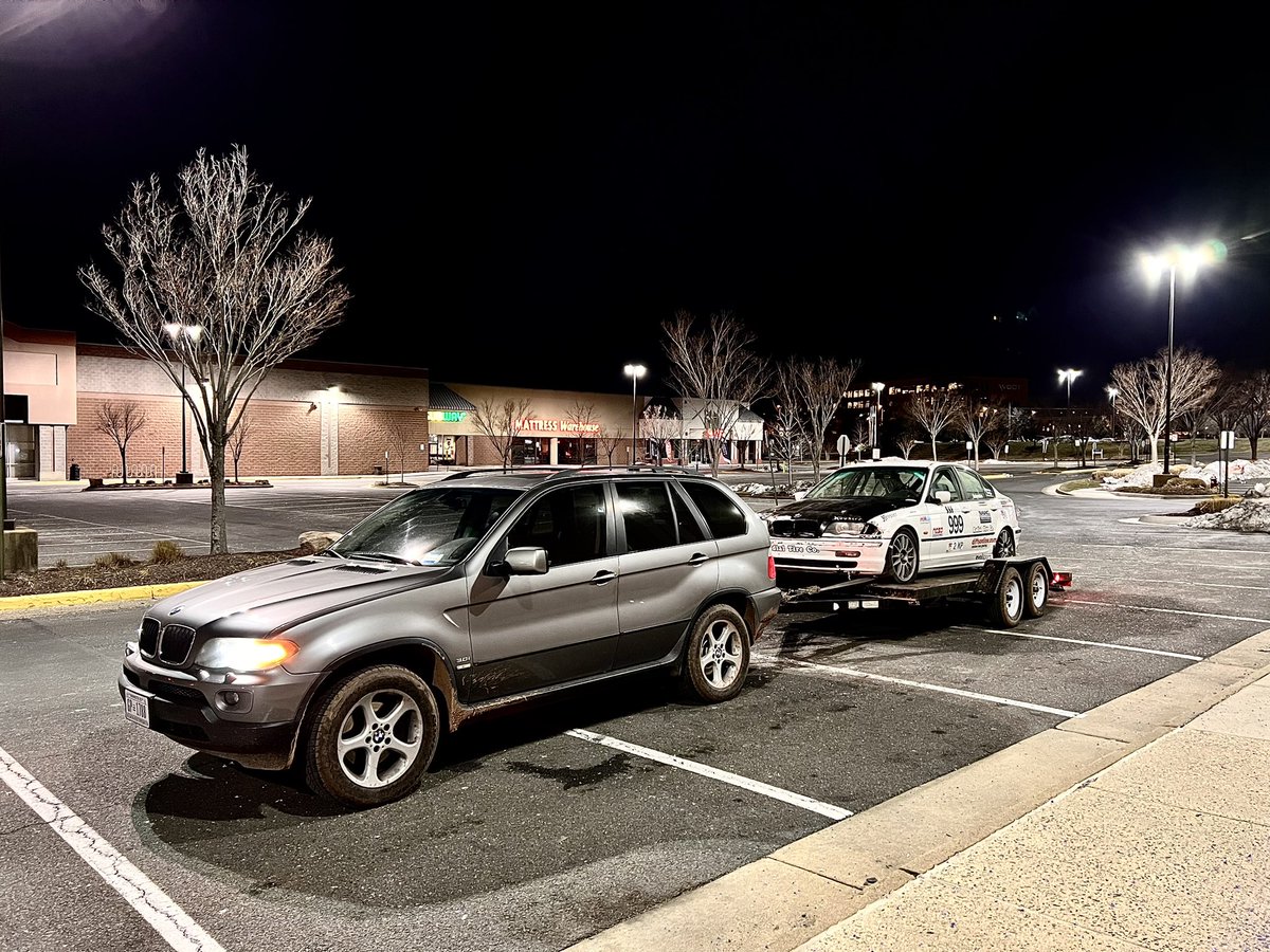 nrubenstein's tweet photo. @garrett_amini @BriannaWu You can buy an old X5 with a 6MT. That’s what I did when I needed a baby and puppy hauler.

Bonus: It’s a surprisingly decent backup tow machine. And you probably wouldn’t mind having an AWD vehicle available occasionally. (Yes, I was in fact towing inside the legal rating.) https://t.co/shz8pTNSMX