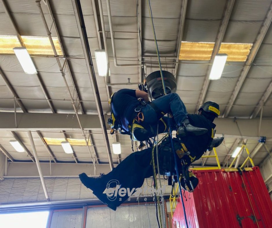 elevatedsafety's tweet photo. Our long time friends at Allied Janitorial upping their window washing game with rope access training this week in IL...and enjoying the 113 heat index!

#sprat #ropeaccess #ropeaccesstraining #sprattraining #ropeaccessprofessional #workatheights #workingatheights https://t.co/ZU5XGc9qwX