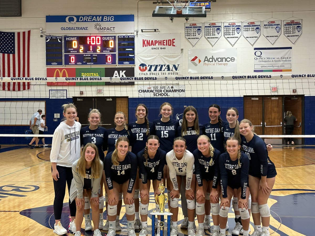 qnd_volleyball's tweet photo. QND defeats QHS in two to win the QHS Early Bird Tournament.
25-10
25-19 https://t.co/MktSKHhT7U