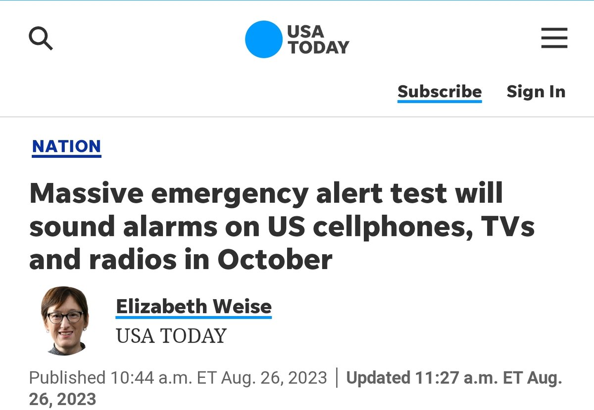 On Wednesday, October 4 at 2:20 p.m. ET, every TV, radio and cellphone in the United States should blare out the distinctive, jarring electronic warning tone of an emergency alert, accompanied by a notice along these lines:

“This is a nationwide test of the Emergency Alert