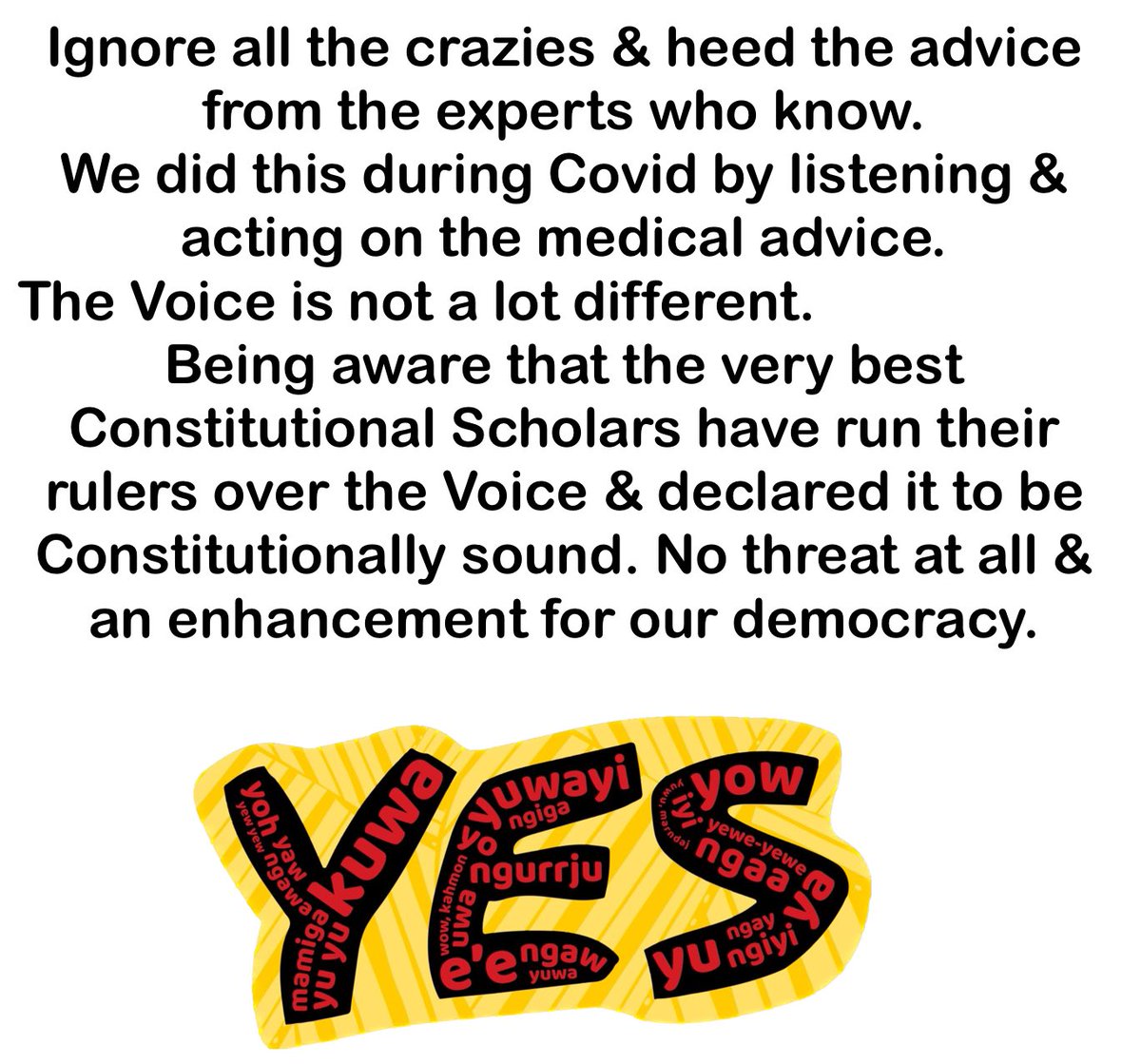 djt1940's tweet image. I’m 83 male &amp;amp; cannot understand why anyone would not vote Yes. #VoteYesAustralia
