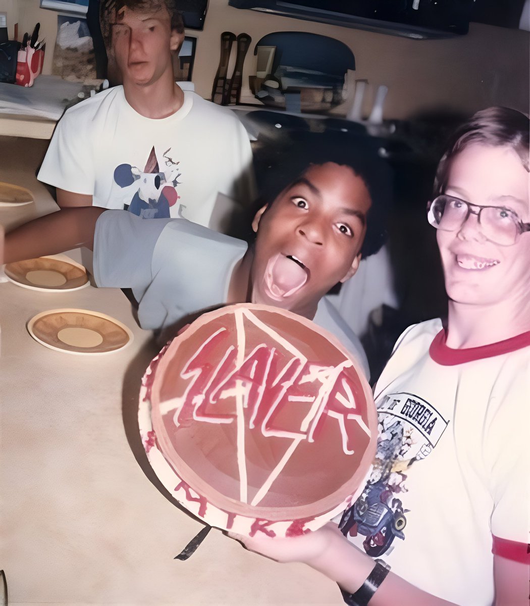 Super70sSports's tweet photo. You know you’re at a great birthday party when you receive a delicious slice of Slayer cake … https://t.co/qLhEurwPyB