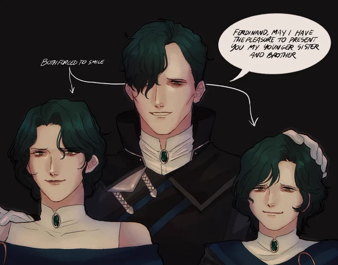 First meeting 
(Credits to @moogyoza for the siblings designs🖤) 