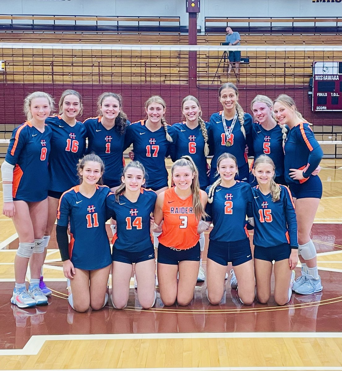 Raiders Win!!! Raiders win the championship match against Culver Academy. Winning in three sets 27-25,25-21,17-15! Congratulations to <a href="/rileywhitlock_/">riley</a> on being named MVP of the tournament! This win takes the team to 10-1 on the season. Keep it up ladies!!! 🏐💙🧡 #RaiderStrong
