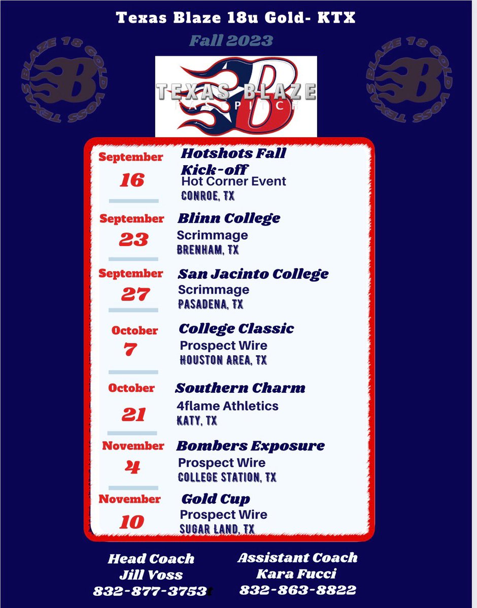 Ready for the Fall! #BeBlaze #BlazeNation <a href="/BlazeFastpitch/">Texas Blaze</a>