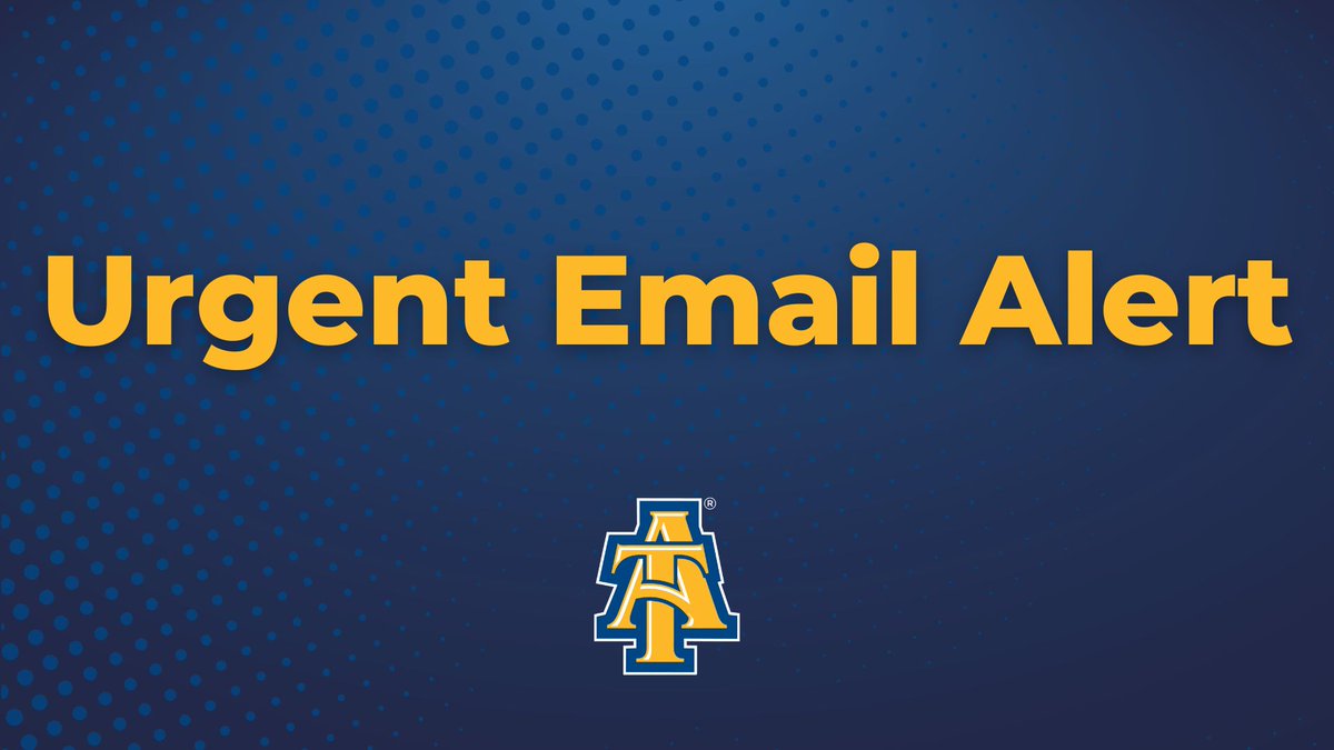 ncatsuaggies's tweet photo. In light of recent activities on and around campus, the university is taking additional safety measures. We must remain vigilant in doing all we can to help maintain a safe campus. #NCAT please check your Aggie email for an urgent message from Chancellor Martin. https://t.co/0C7VplbrUA