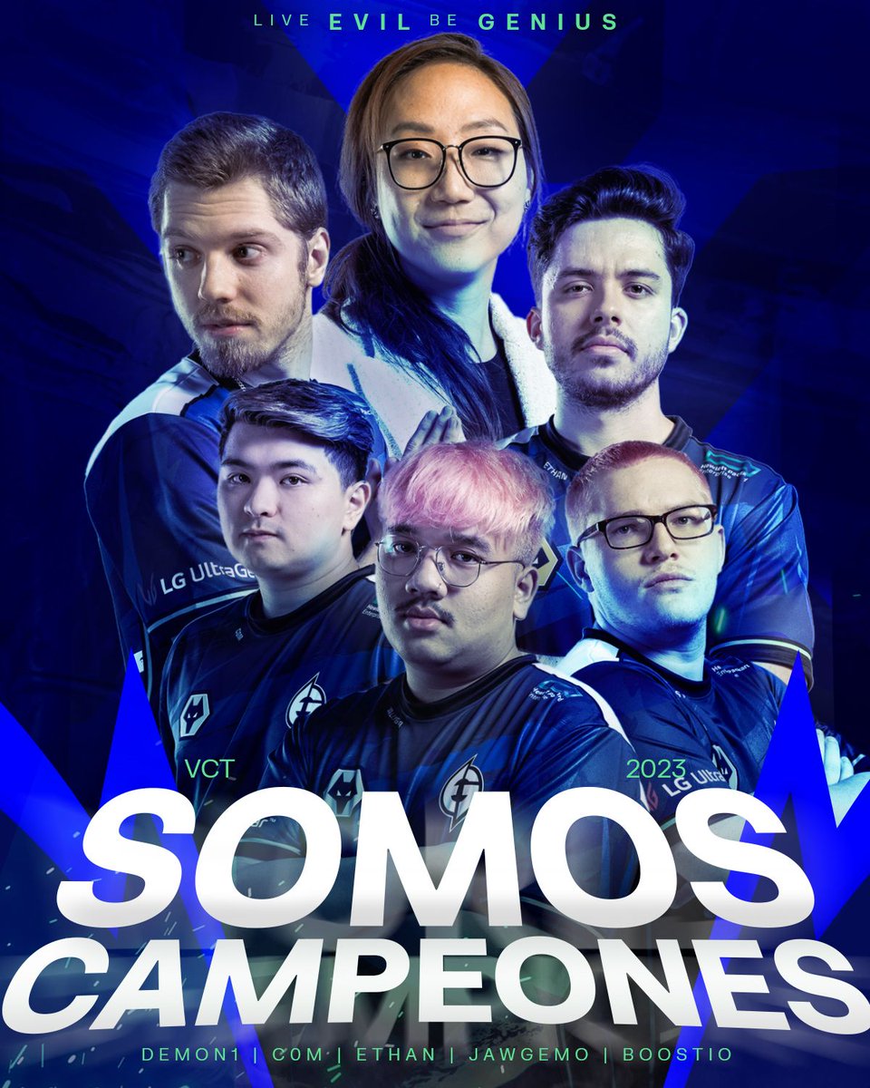 VamosEG's tweet photo. 🏆 SOMOS CAMPEONES DE LA #VALORANTChampions 2023.🏆

Comienza la era MALVADA de Valorant. https://t.co/n7E389Wu1f