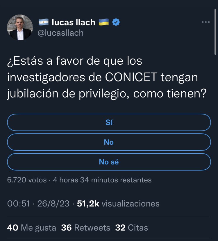 EAdamovsky's tweet photo. Si vieron este tuit sepan que es una mentira completa y absoluta. Los científicos no perciben ninguna jubilación de privilegio. Como todo el mundo cobran una jubilación que está en relación con sus aportes. Lucas lo sabe, así que la mentira es deliberada. https://t.co/Y6TsxyAacY
