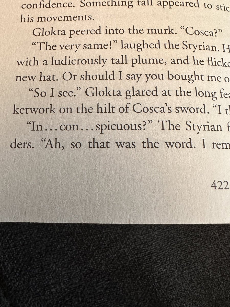 j_laughlin's tweet photo. @LordGrimdark The way Cosca says “inconspicuous”IMMEDIATELY  reminded me of the Mr. Burns “re-cy-cling?” scene from the Simpsons. 

https://t.co/5FR8i6mLpi https://t.co/5rWWQFaT6Z