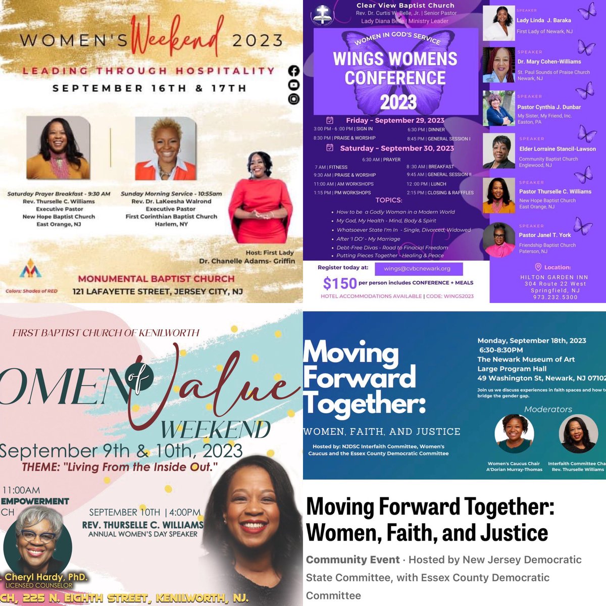 As we prepare to close out August… September is upon us and I pray that you will join me in opportunities engage the work of Faith &amp; Justice. These events all require pre registration and some have fees. Each setting has its own anointing and call to action. Join us!