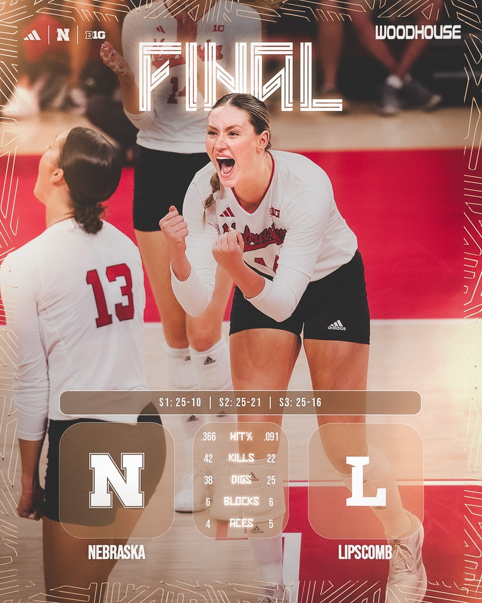 HuskerVB's tweet photo. 2-0. #GBR https://t.co/EOx2go5xHE