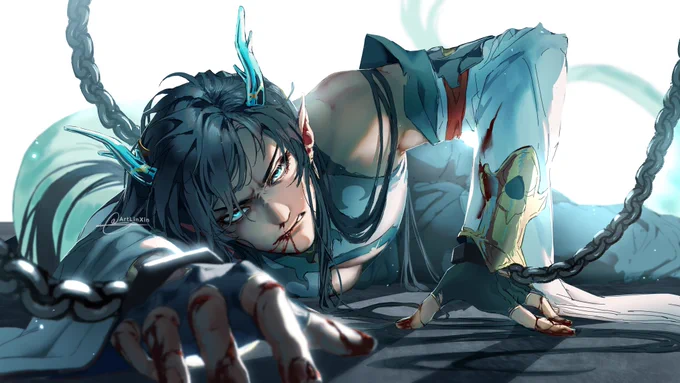 Dan Heng IL in prison #danheng #danhengil #ImbibitorLunae #honkaistarrail #digitalart 