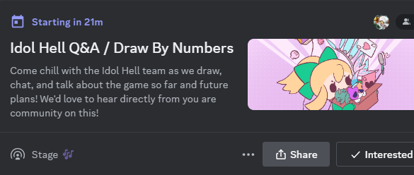 IdolHellGame's tweet photo. The Idol Hell team is hosting a casual QA and some community drawing activities over in our Discord. Come stop by and draw with us if you'd like in just a few minutes! 🎀🎀🎀

https://t.co/pzIec4C1z8 https://t.co/89HbQHDPA4