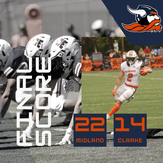MidlandU_FB's tweet photo. Final Score

Midland University: 22

Clarke University: 14 https://t.co/qiRYu1YHXs