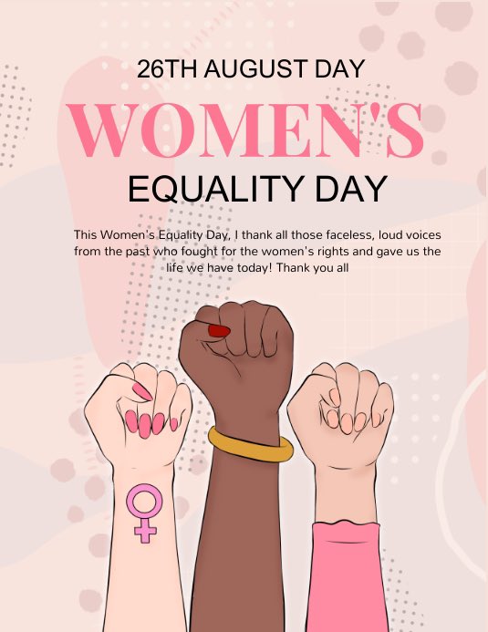 The U.S. Congress designated Aug. 26 as “Women’s Equality Day.” The date was selected to commemorate the 1920 certification of the 19th Amendment to the Constitution, granting women the right to vote.