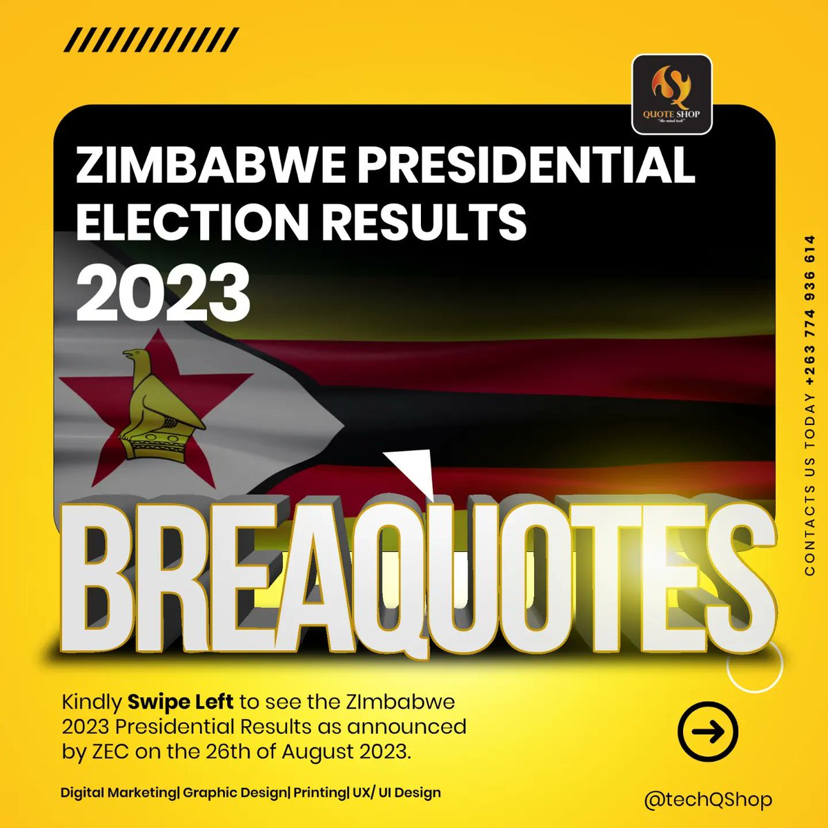 techQShop's tweet photo. Presidential Election Results 2023
Thread... #ZimElections2023 #ZimDecides2023 #Chamisa https://t.co/B7uTIEsh92