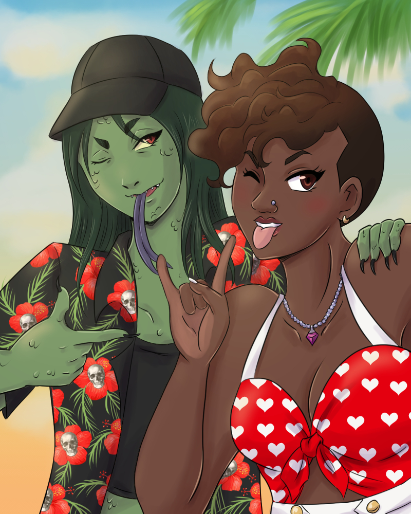 Achara and Xiomara taking a quick selfie on their beach trip! I was so happy they got to hang out and team up in the big water gun fight 🔫💖
Xiomara belongs to @sktchmstrskllz 💎 #alphakingacademy