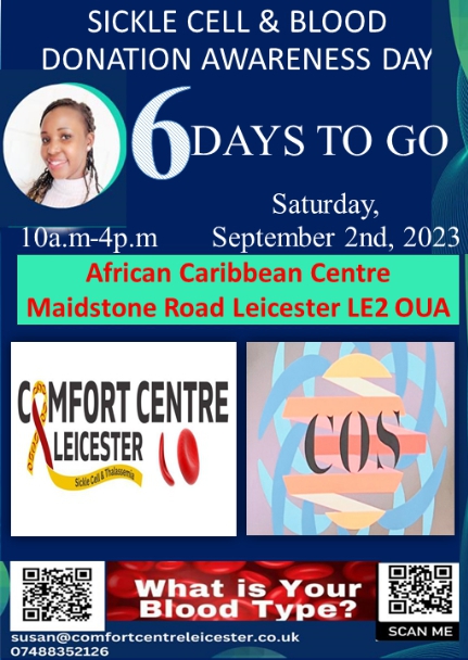 #sicklecellawarenessday
#thalassemia
#blooddonationawareness 
#comfortcentreleicester
#leicestercity  
#leicestershire
#leicestercommunity
#spreadinglove