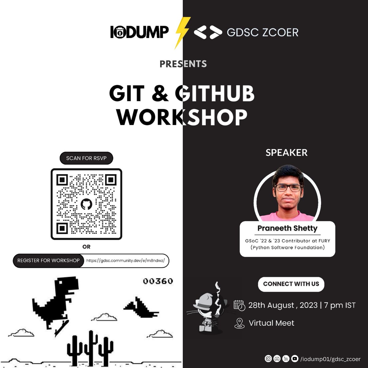 GDGOC_ZCOER's tweet photo. 🔌Embark on a digital journey with @iodump01 &amp; GDSC ZCOER! 
Mark your calendars for Aug 28, 7-8pm, as we present 'Git...Set...Go!' 🚀 Uncover the world of version control through the expertise of Mr. @ganimtron_10 ! Don't miss out, book your spot: https://t.co/hylm9JV0Za 

#gdsc https://t.co/9f78htnZaH