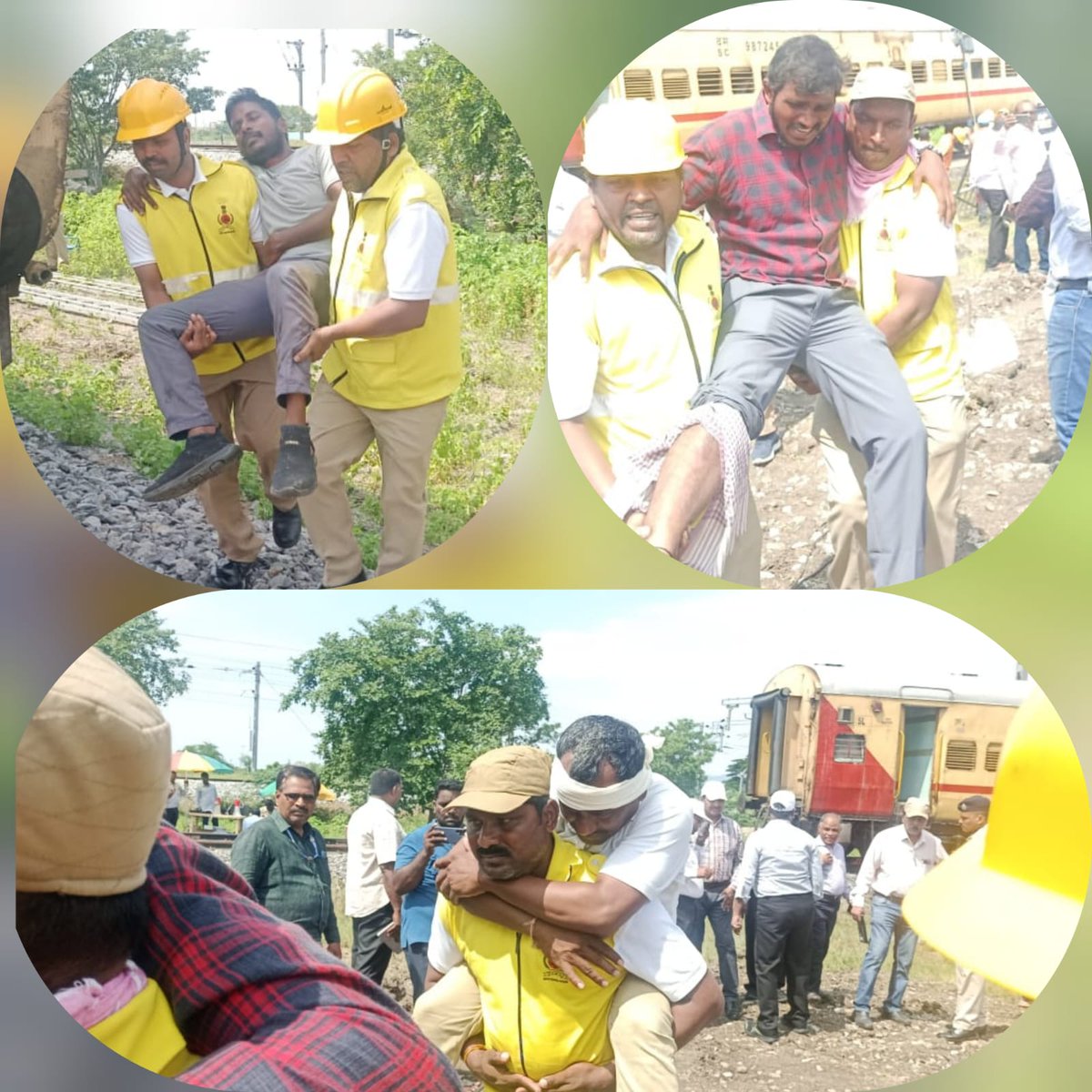 SCRCivilDefence's tweet photo. SCR Civil Defence participated in Joint mock drill at Nallapadu Rly.station on 25th August with NDRF &amp; GNT BD &amp; Medical staff on Fire, Rescue &amp; Relief operations in presence of PCSO,CRSE,DRM/GNT and Officials from HQ &amp; Guntur 
@RailMinIndia
@MHAIndia
@NdrfAcademy1
@SCRailwayIndia https://t.co/XUqK3Byr78