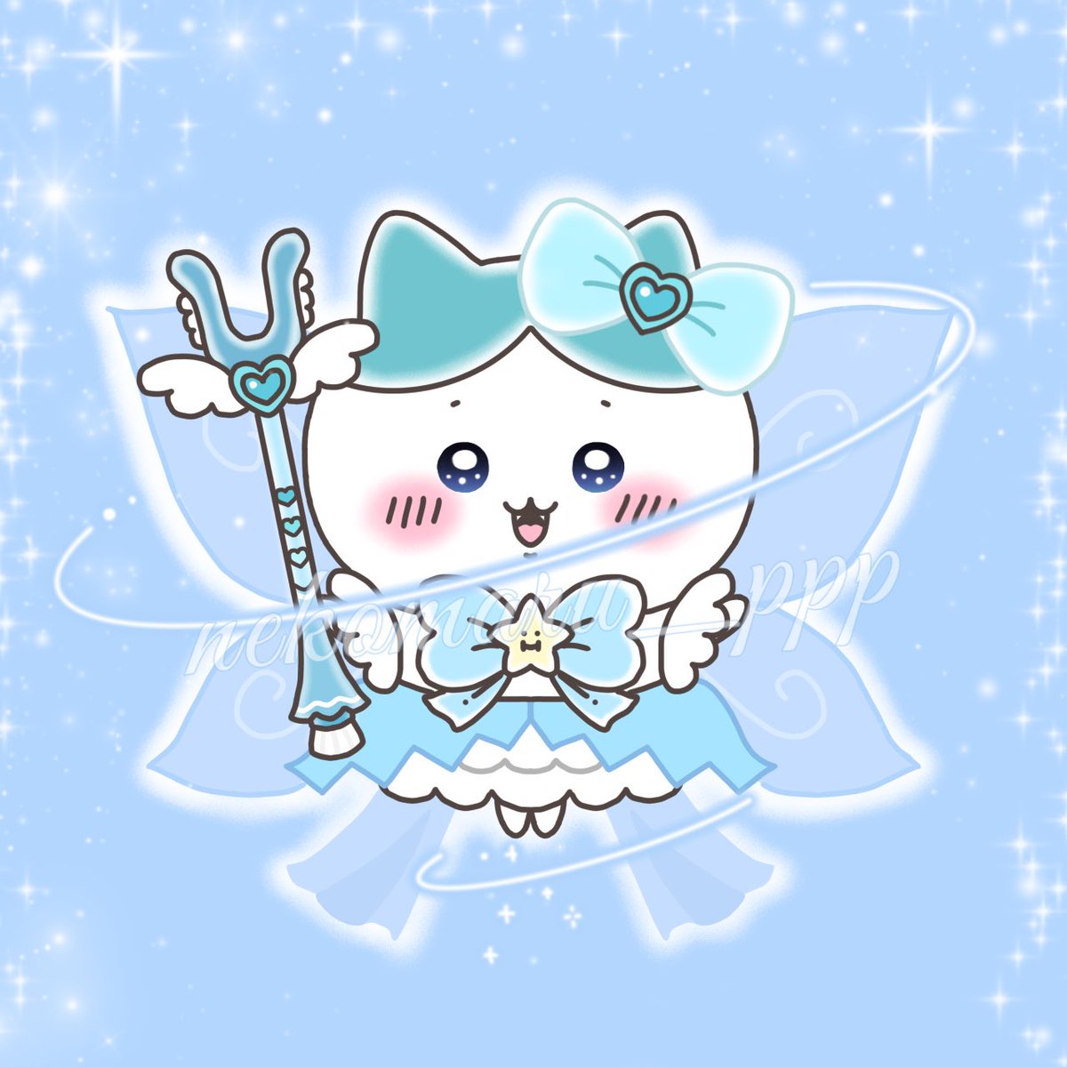 💙 超まじかるちいかわ🎀(ハチワレちゃん) お顔はどっちがいいかなー