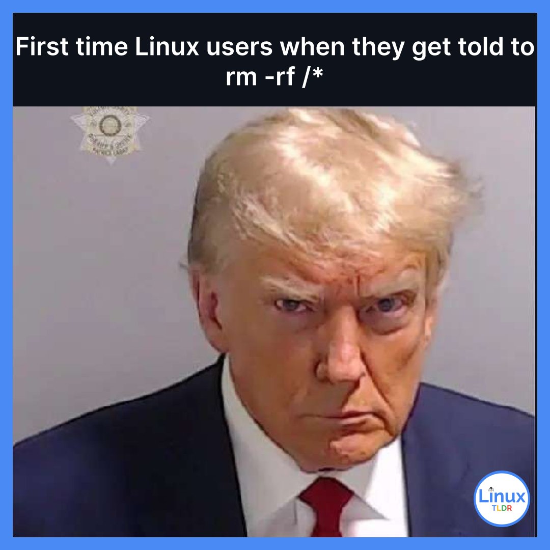 linux_tldr's tweet image. Bro, check out this one CMD that's so exclusive, it practically stands for:
rm: Really magical
fr: Freakishly rapid
/: The secret ingredient for a reboot that'll have you dancing the "Don't You Cry" at the next startup! 😂🚀
#LinuxFun #LinuxMeme #ShellHumor #Linux #Programmer