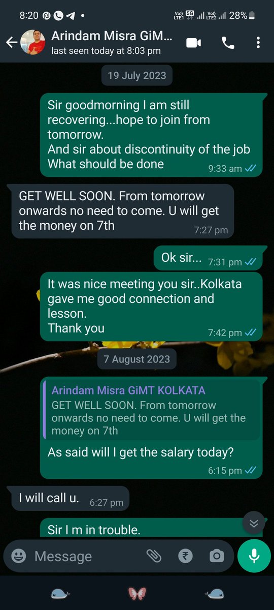 Moitrie's tweet photo. I took the help of social media to get my dues.But @akandamaminul threatened me to destroy my career and I told me to delete all my Post and if I do so They will pay me my rights.I did but till now no payment.ease help me.@KolkataPolice @LabourMinistry https://t.co/IH9iMcDTqJ