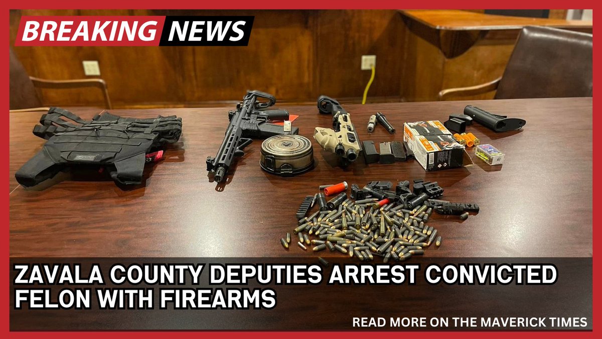 Zavala County Deputies seized ammunition, magazines, and body armor after arresting a convicted felon with firearms. Call 830-374-3615 to report illegal activity. #ZavalaCounty #Firearms #IllegalActivity #ReportCrime #txlege #Trending #guns #Bullets