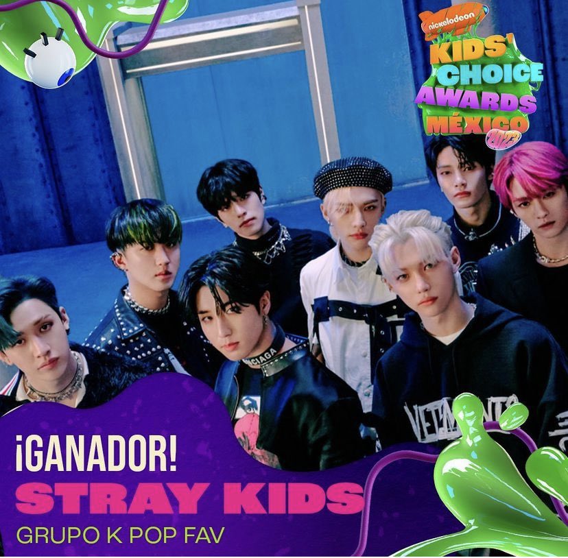 [🏆]

Congratulations to @Stray_Kids for winning 'Favorite K-Pop Group' at the Nickelodeon Kids Choice Awards México 🎉 

Thank you so much STAYs who worked hard to achieve this! 🤍

STRAY KIDS GRUPO KPOP FAV #SKZ1stWinKCAMX #KCAMexico