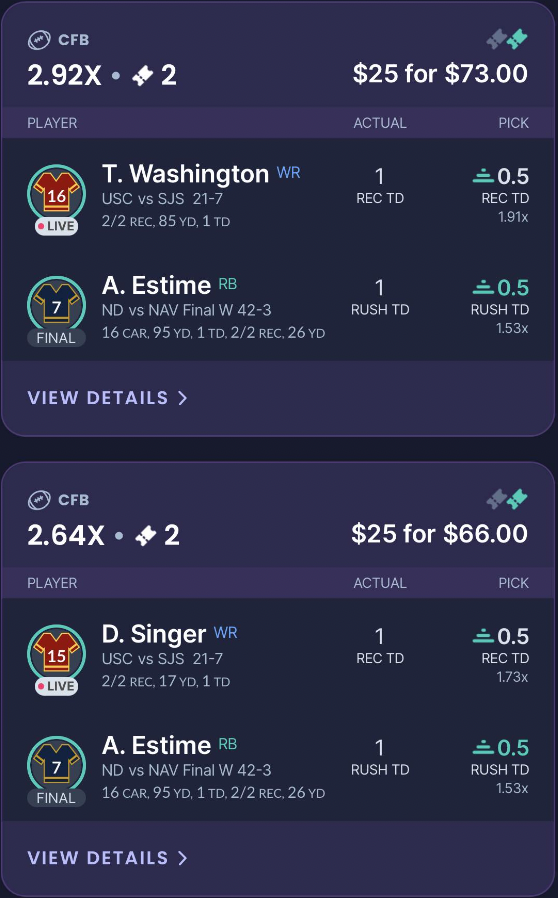 BalesSJustin's tweet photo. If you aren't on Sleeper, you're missing out! They MESSED UP today, and we made bank!

Use Promo Code 'BALES' when signing up to receive 100% deposit bonus of up to $100

Get ALL of my bets here: https://t.co/vL3OLV1qTH

**I'll give someone who RTs/likes this post a free month** https://t.co/DAu2KiPapE