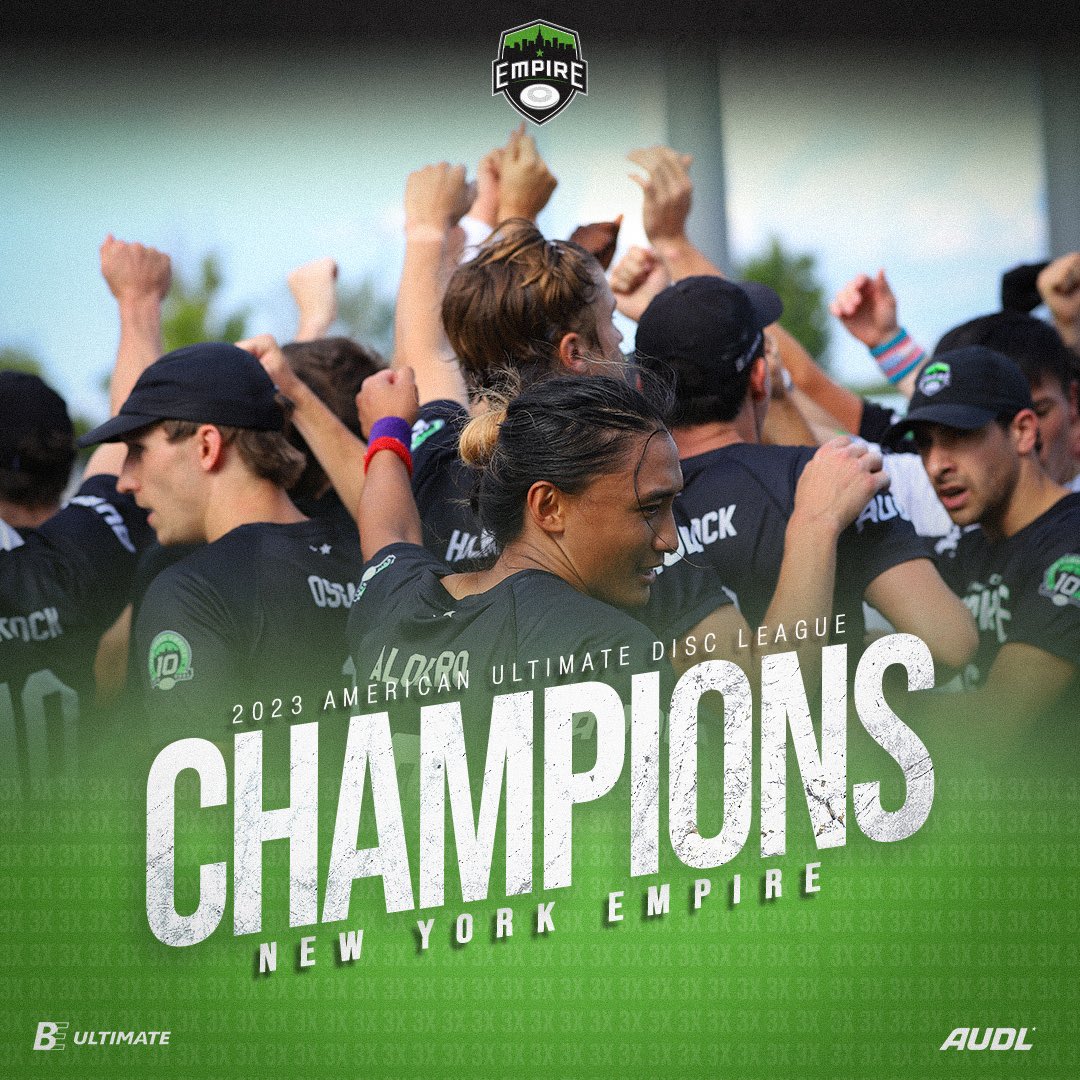 Back2Back 🗽

<a href="/empireultimate/">New York Empire</a> are your 2023 American Ultimate Disc League Champions🏆 #betterthanever