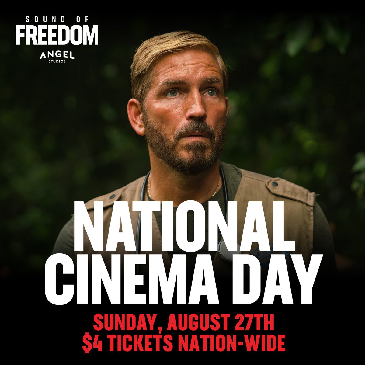 SOFMovie2023's tweet photo. Celebrate National Cinema Day by watching Sound of Freedom in theaters TOMORROW, August 27th. 

You can get tickets at https://t.co/lX4EkIrok5 
#SoundofFreedom #AngelStudios #nationalcinemaday https://t.co/3D3HGhFeTz