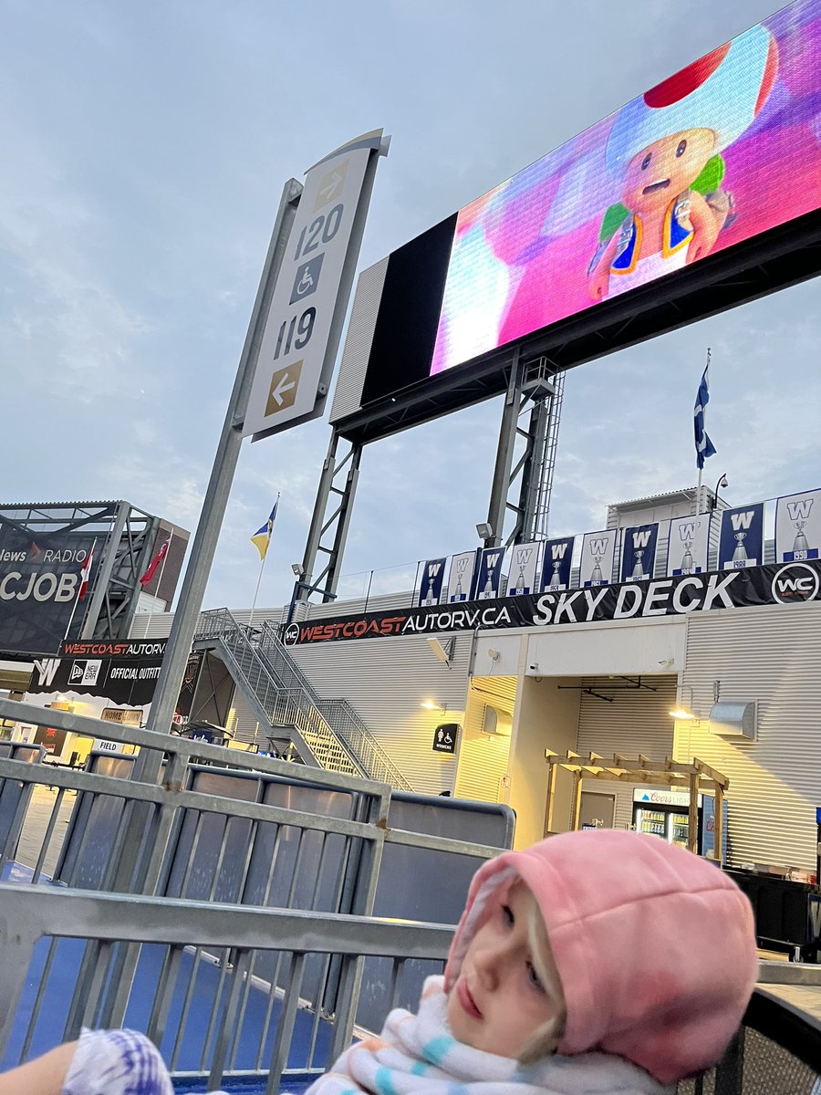 tasha_scho's tweet photo. Itβs a beautiful #prairiesummernight to watch #SuperMarioBros on the #jumbotrons at #IGfieldβ¦thank you @Wpg_BlueBombers for this wonderful evening (and the free popcorn!) #ForTheW #beautiesInBlue https://t.co/fTImJgxA5U