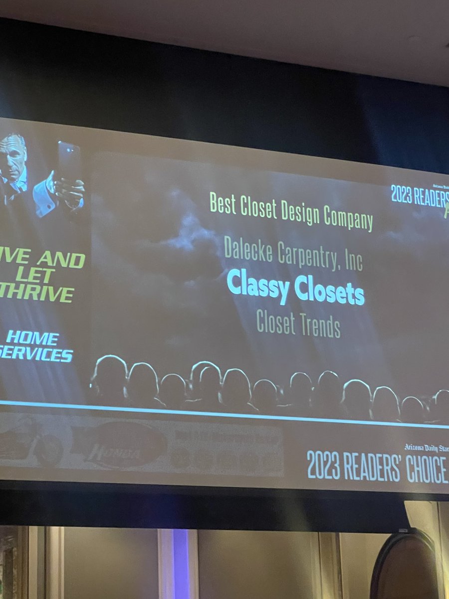 ClassyTucson's tweet photo. The Readers have VOTED, and Classy Closets of Tucson is the "Best Home Storage Solutions Company."
Thank you, Tucson.  
Call Today for YOUR FREE in-home design estimate: 520-326-7888
#YouStayClassyTucson https://t.co/C4cH5Z5wQr